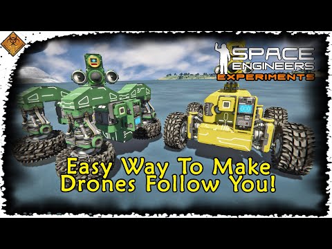 How To Make A Drone Follow You Without Scripts | Space Engineers Experiment