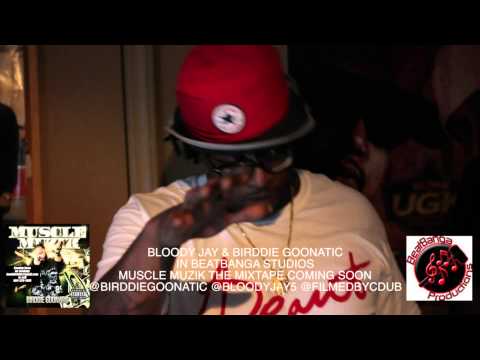 BLOODY JAY & BIRDDIE GOONATIC RECORDING NUMBERS IN BEATBANGA STUDIOS