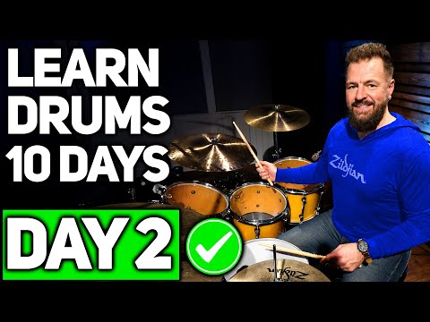 Drums Lesson 2 - Learn a Song in UNDER 7 MINUTES! [Free 10 Day Starter Course]