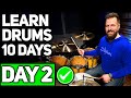 Drums Lesson 2 Learn A Song In UNDER 7 MINUTES Free 10 Day Starter Course