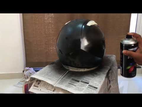 Spray paint on helmet
