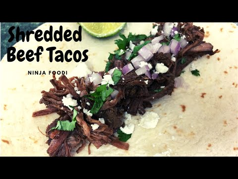 Ninja Foodi Barbacoa-Shredded Beef Tacos