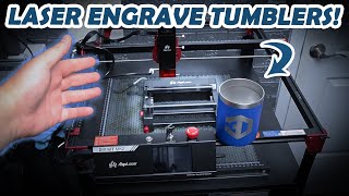 AlgoLaser Rotary Roller RR2: Laser Engraving Tumblers!