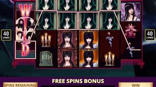 ELVIRA&#39;S MONSTER MADNESS Video Slot Casino Game with a FULL MOON FREE SPIN BONUS
