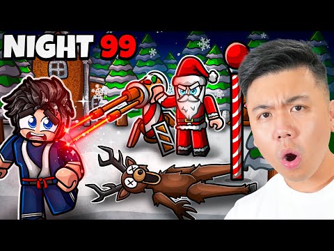 I Survived SANTA’S WORKSHOP in 99 Nights In The Forest..