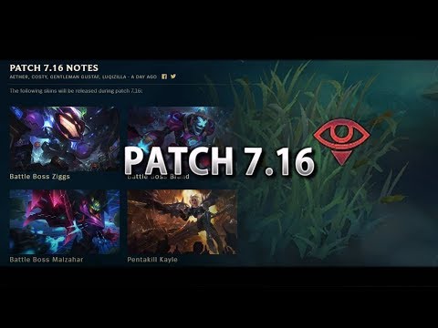 LoL - Patch 7.16 Notes New Portraits Every Single Skin, Vision Ping, Sion Buffed