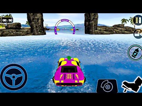 Floating Water Surfer Car Driving 3D  Beach Racing Best Android GamePlay #5