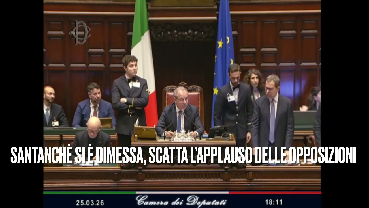 SANTANCHÈ SI È DIMESSA, SCATTA L’APPLAUSO DELLE OPPOSIZIONI ALLA CAMERA