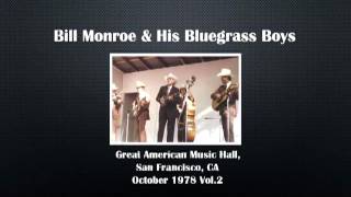 【CGUBA452】 Bill Monroe &amp; His Bluegrass Boys  October 1978