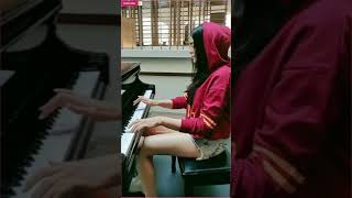 Adah Sharma Playing Veer Zara Theme on Grand Piano | Full Screen WhatsApp Status #shorts #reels