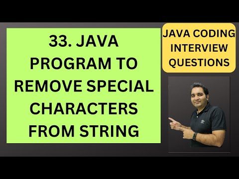 33 Java Program To Remove Special Characters From String Java Interview Questions
