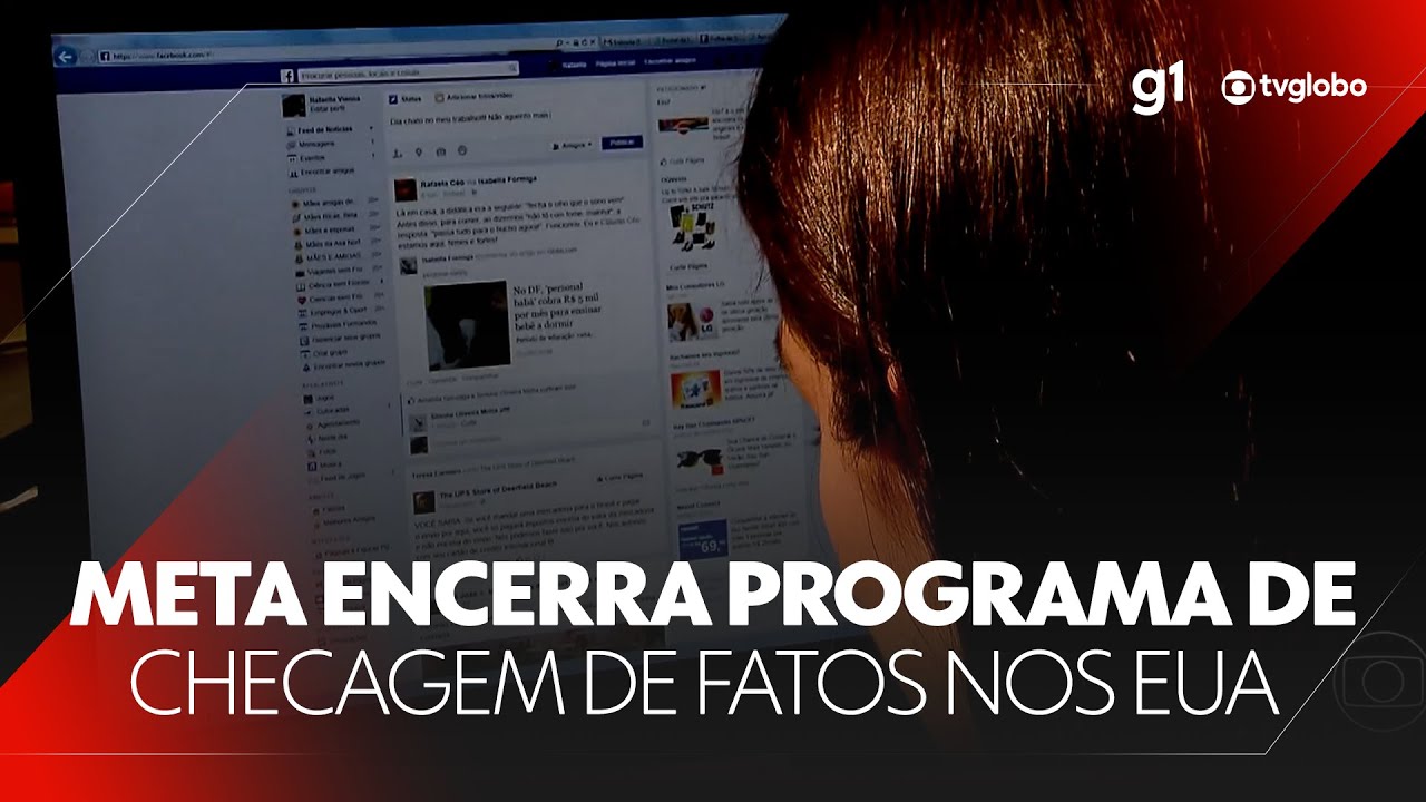 Meta, dona de Instagram e Facebook, encerrará sistema de checagem de fatos; entenda #g1 #noticias