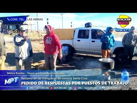 Reclamo de desocupados autoconvocados de Las Heras.