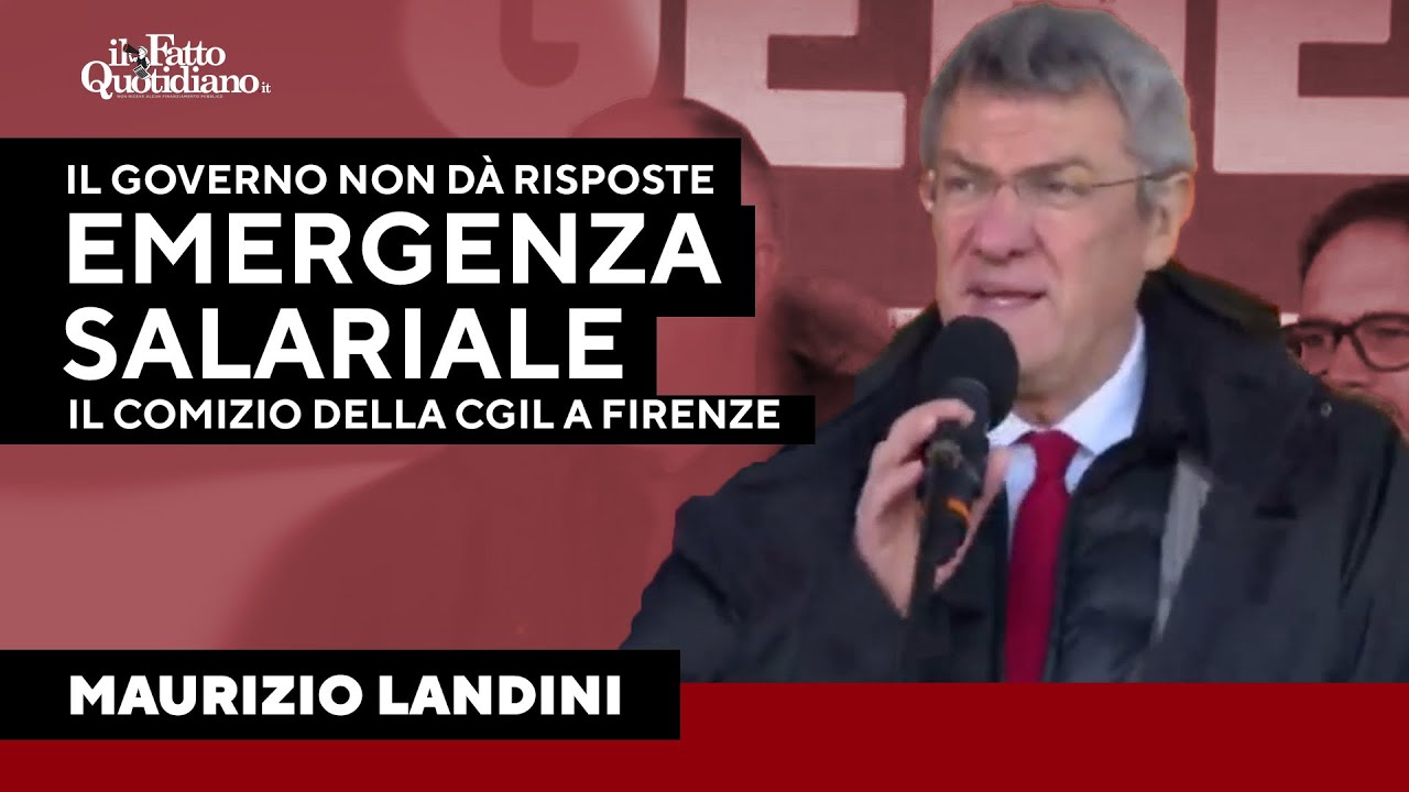 Sciopero contro la manovra, Landini: "Il governo non dà risposte all'emergenza salariale e sociale"