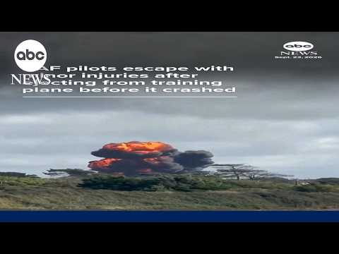 RAF pilots escape with minor injuries after ejecting before jet crash