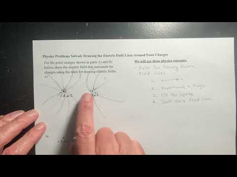 Example of Drawing Electric Field Lines Around Point Charges - Physics Problems Solved