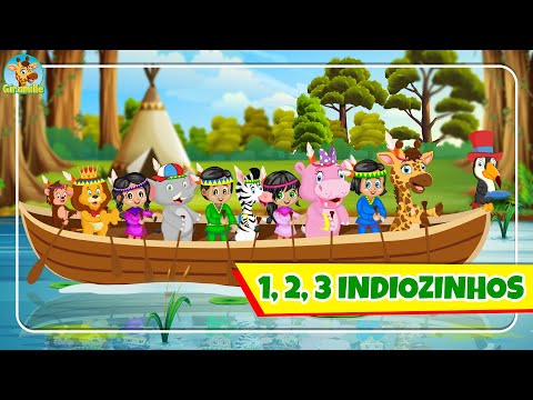 1,2,3 Indiozinhos - Giramille | Desenho Animado Musical