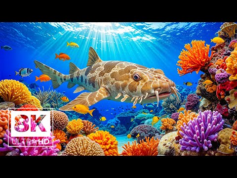 Ocean Dreams 8K (VIDEO UHD) 🐠 Stunning Underwater Scenery - Sleep Relaxation Music