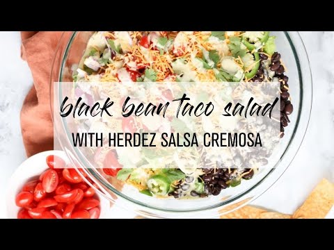 Black Bean Taco Salad with Herdez Salsa Cremosa