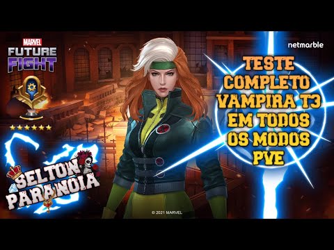 TESTE COMPLETO DA VAMPIRA T-3 EM TODOS OS MODOS PVE - MARVEL FUTURE FIGHT