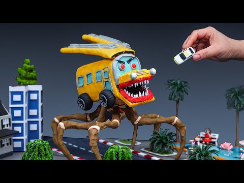 😱 Making NEW BUS EATER SCP 2086 With WINGS - Trevor Henderson Creatures with Clay