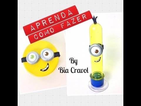 Minions -  para mesa de Doces - Aula de biscuit -  DIY - Bia Cravol