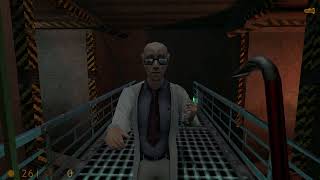 half-life: restored scientist heals freeman then falls down