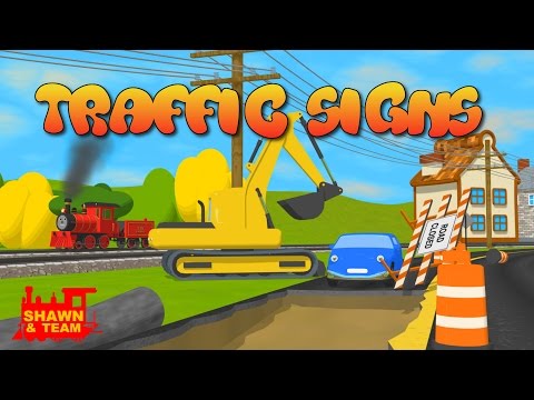 Help Shawn The Train teach the car about traffic signs! (Learn Traffic Signs for Children)