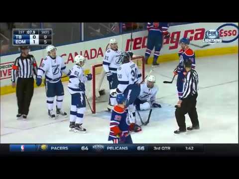 Hedman save (Tampa Bay - Edmonton)