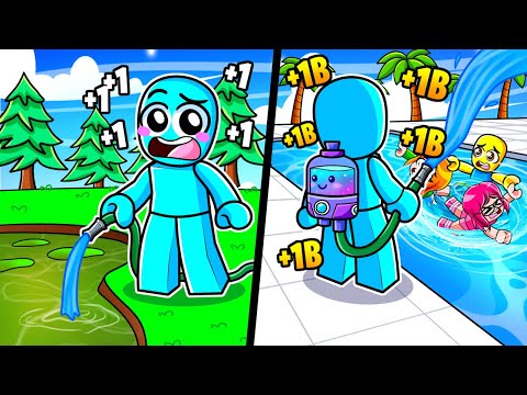 Cada Segundo +1 de AGUA para Vaciar la Piscina en Roblox!