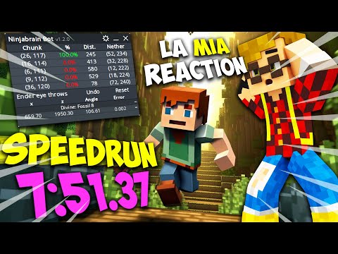 FINISCE MINECRAFT IN MENO DI 8 MINUTI - REACTION (2nd world record)