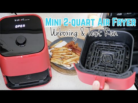 Instant Pot 4Qt VORTEX 6-in-1 Mini Air Fryer, Custom Program Options, Air Fry, Broil, Roast, Dehydrate, Bake, Reheat, Rosewater, 4 Quarts video review thumbnail