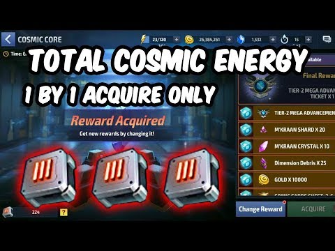 How Many Cosmic Energy In Total To Unlock Final Reward (1 by 1 Acquire Only) - MARVEL Future Fight