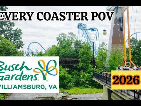 I Rode EVERY Roller Coaster at Busch Gardens Williamsburg (Front Row POV 4K)