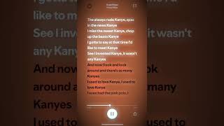 I Love Kanye | Kanye west | #spotify #music #audio #song #lyricvideo #lyrics #songlyrics