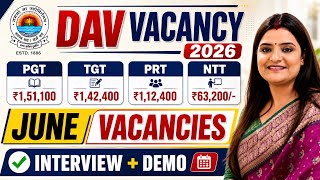 DAV PUBLIC SCHOOL TEACHERS VACANCY 2026: PGT TGT PRT NTT & Others | Teaching & Non-Teaching Posts