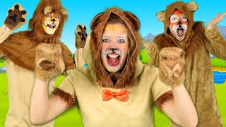 Lion Song - What Sound Does a Lion Make? | Animal Sounds Song for Children