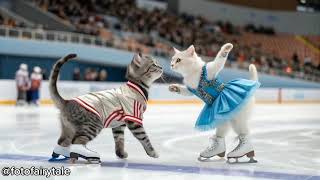 Pair Cats Figure Skating Figureskating Catlovers