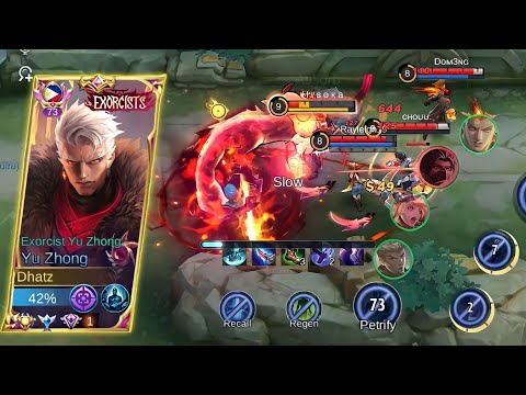 NEW YU ZHONG BEST 100% BRUTAL ONE SHOT BUILD ROTATION IN SOLO RANK! | YU ZHONG TOP GLOBAL - MLBB