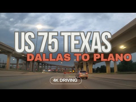 US-75 North Central Expressway - Texas | Dallas to Plano | 4K Driving