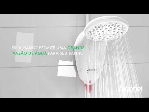 Video thumbnail of Chuveiro Eletrônico Ducha Sublime 5500W 127v - Zagonel