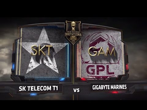 [2017 MSI highlights] SKT T1 vs GIGABYTE MARINES 11-05-2017