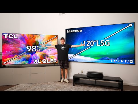 Mega 98" TCL QLED vs 120" Hisense UST - Gigantic Showdown