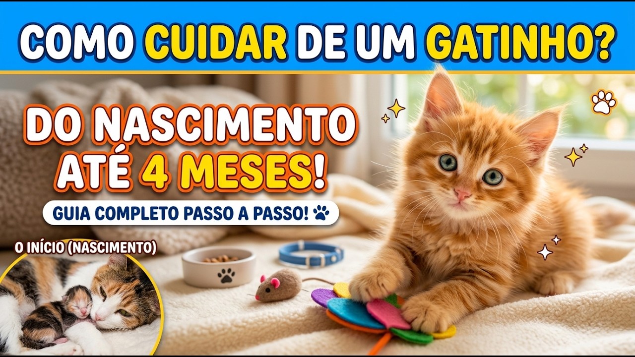COMO CUIDAR DE GATO FILHOTE: do PARTO aos 4 meses - Gatil Hauser