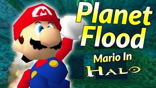 Modded Halo With Mario  Planet Flood D