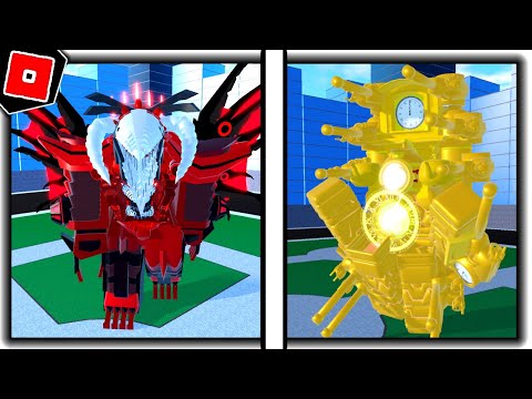 How to get DRAGON TITAN DRILLMAN and BLOOPER TITAN CLOCKMAN in SUPER TOILET BRAWL - Roblox