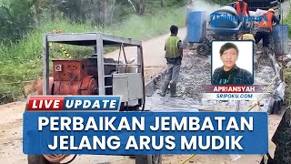 Jalan Rusak Parah di Ruas PALI-Musi Rawas Diperbaiki Sementara, Permudah Pemudik Jelang Lebaran
