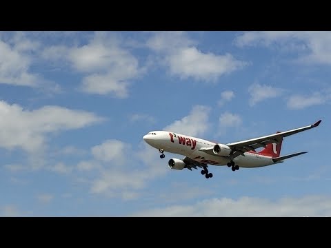 Frapo Flughafen Frankfurt Landebahn 25 left - Einflugschneise Fluggesellschaft t-way