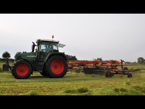 Fendt 415 vario & Vicon Andex 844 - Loonw. Claeys KMK - gras harken