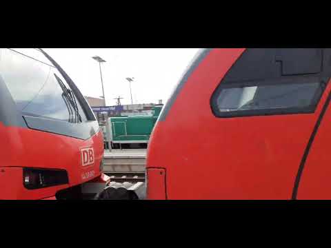 RE 42 Ausfahrt Münster Hbf mit handgruß (sieht man nicht gut)